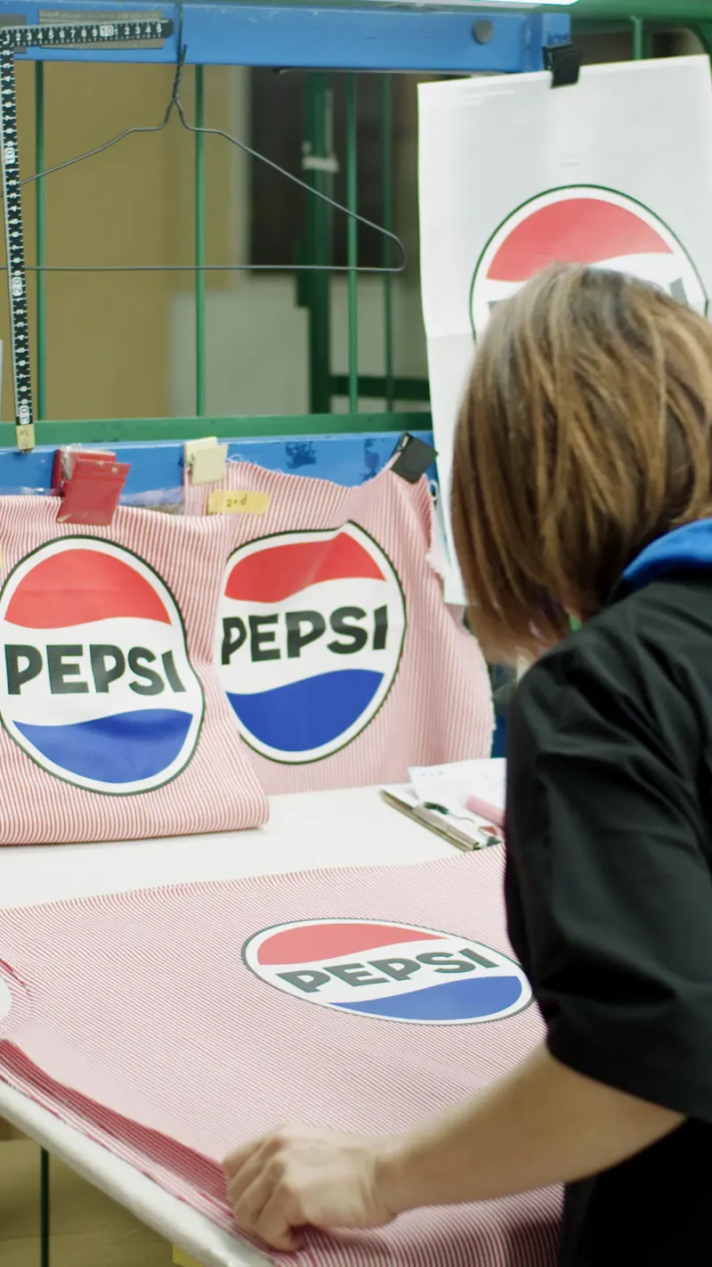 Blake’s Lotaburger: Pepsi logos, printed