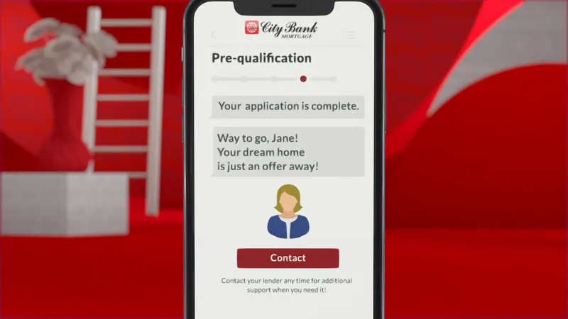City Bank Mortgage: Pre-qualification, application complete