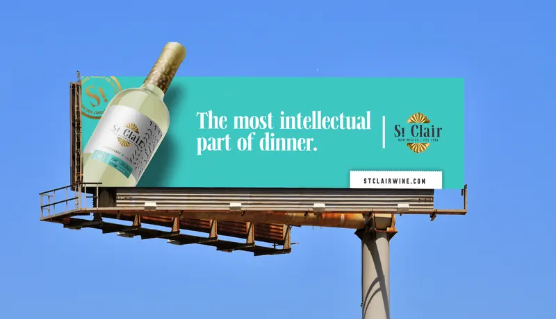 St. Clair Wines: Billboard, the most intellectual part of dinner